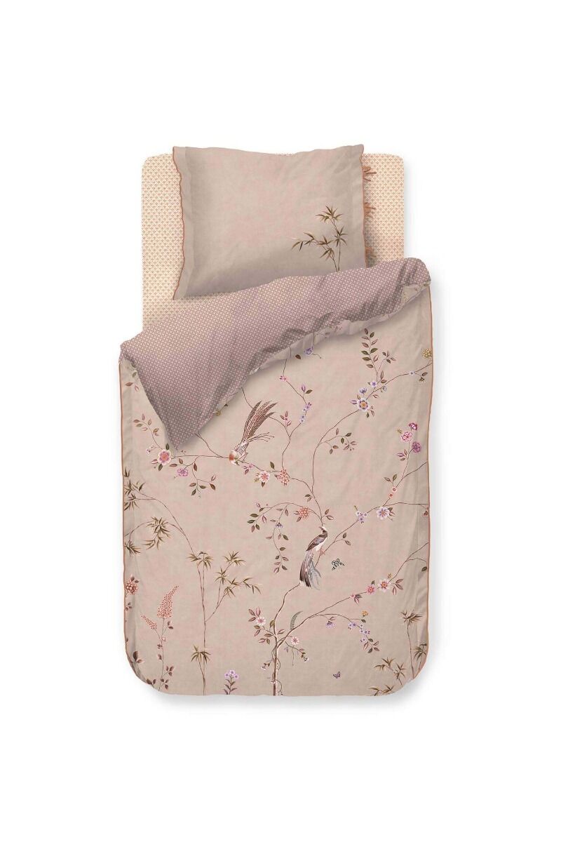 Pip Studio Dekbedovertrekset Bamboo Blossom Khaki 140x200/220cm - 331990