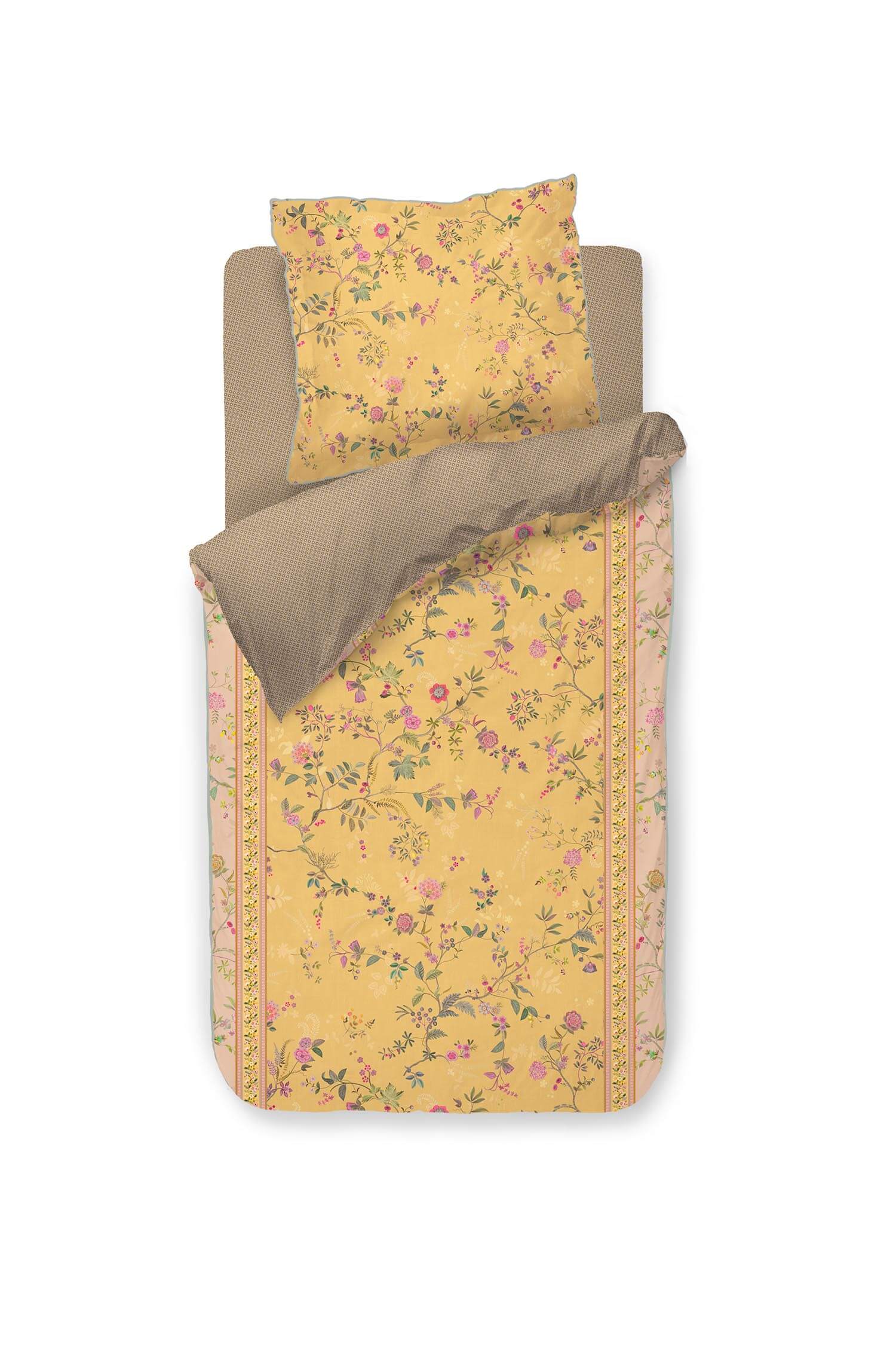 Pip Studio Duvet Cover Set Bodhi Flower Yellow 135x200cm - 335738