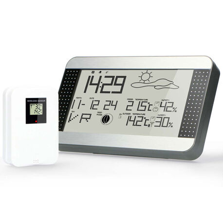 Alecto WS-1700 - Weerstation met draadloze buitensensor, zilver
