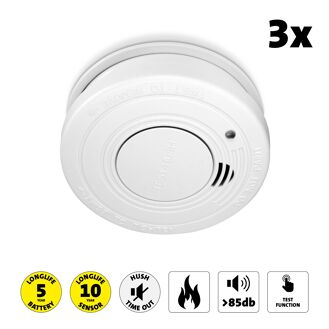 Alecto SA-19-5 TRIPLE - Rookmelder met 5 jaar batterij, 3 pack