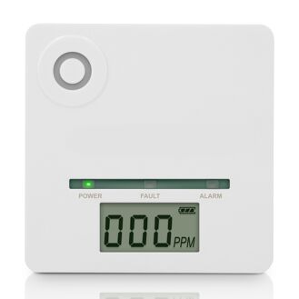 Alecto COA26 - Koolmonoxidemelder voor lage CO contentraties (>5 ppm) met 10 jaar sensor en temperatuurweergave, wit