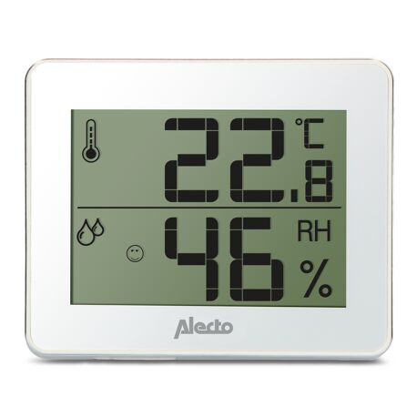 Alecto WS-55 - Thermometer / hygrometer, wit/zilver