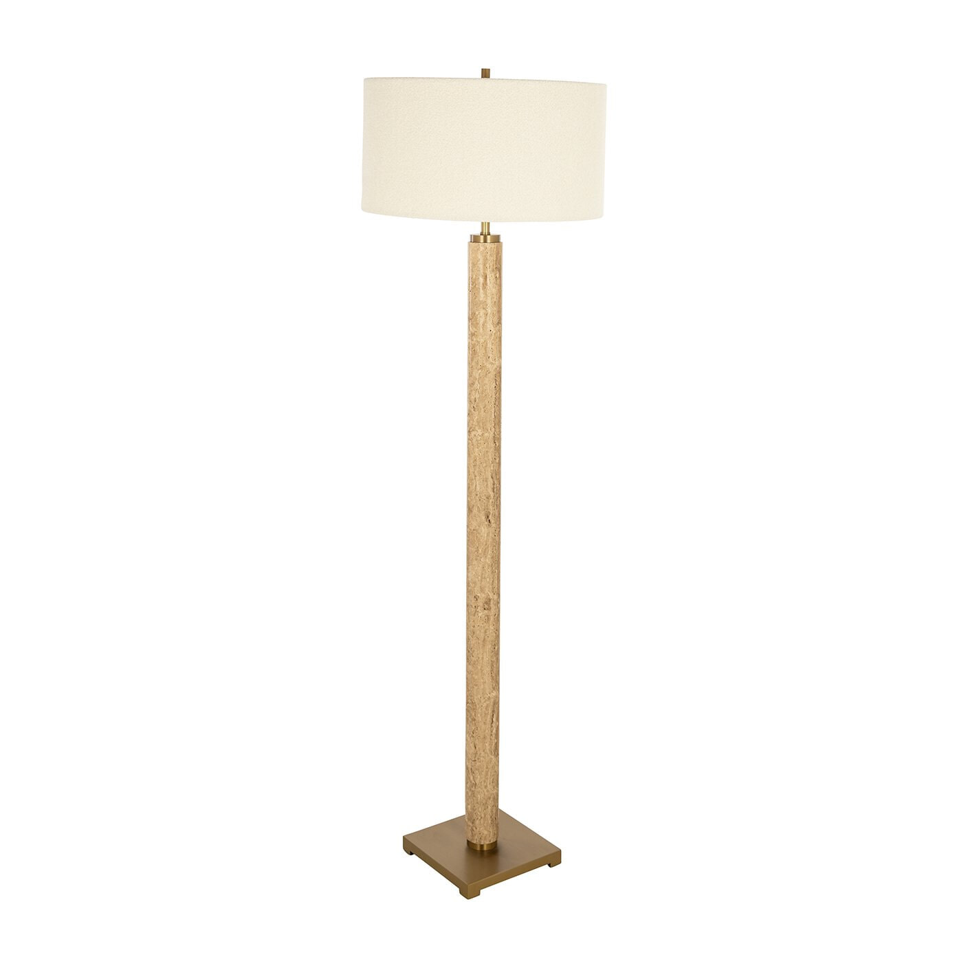 Richmond Vloerlamp Lorén Marmer en Bouclé - Wit - 8720621696445