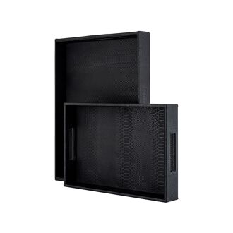 Richmond Dienblad Blane Croco, Set van 2 stuks - Zwart - 8720621669692