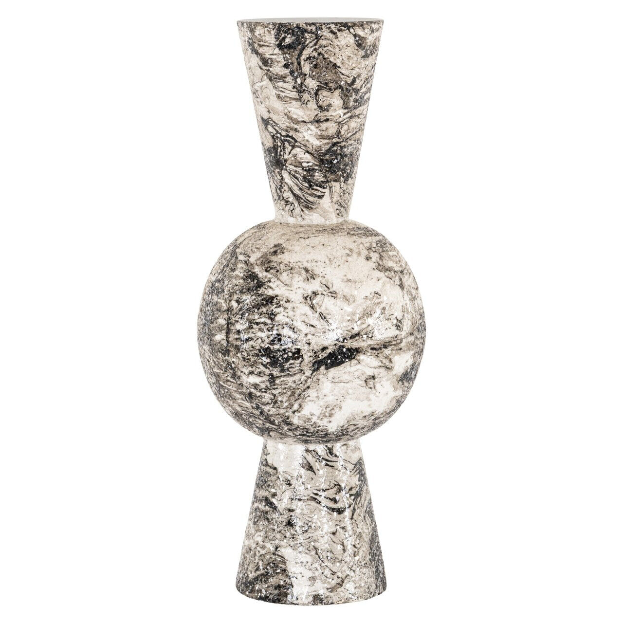 Richmond Vaas Florry 64cm - Zwart/Wit - 8721009421000