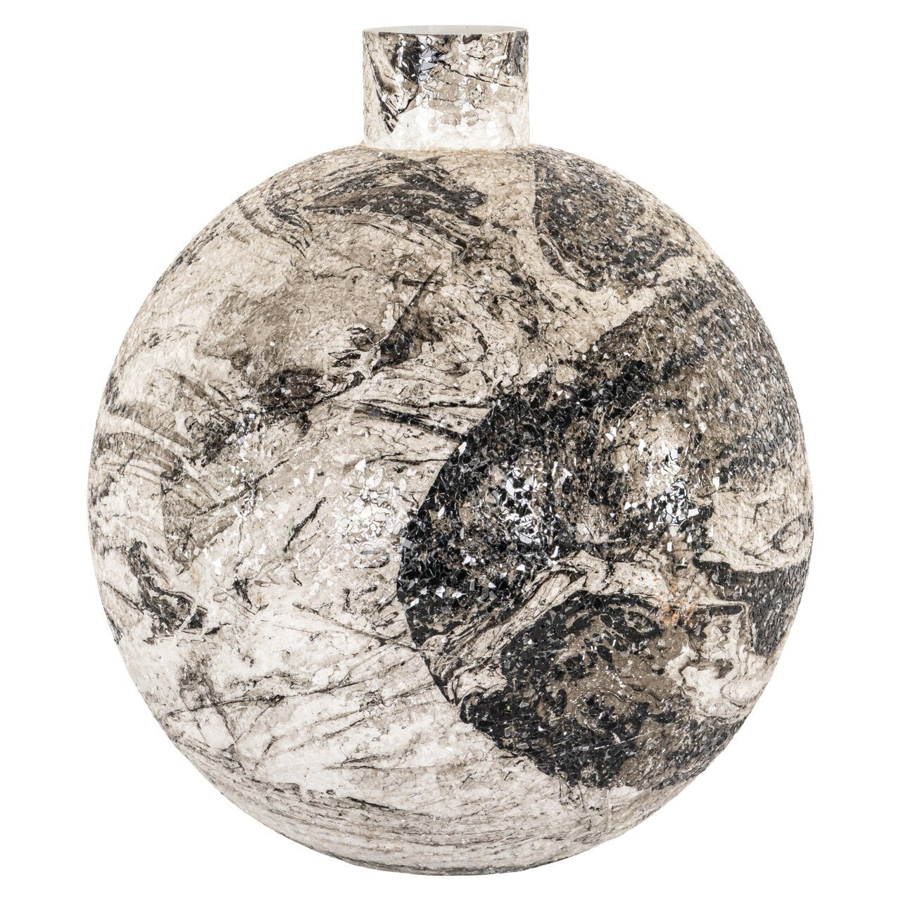 Richmond Vaas Delisha 40cm - Zwart/Wit - 8721009421048