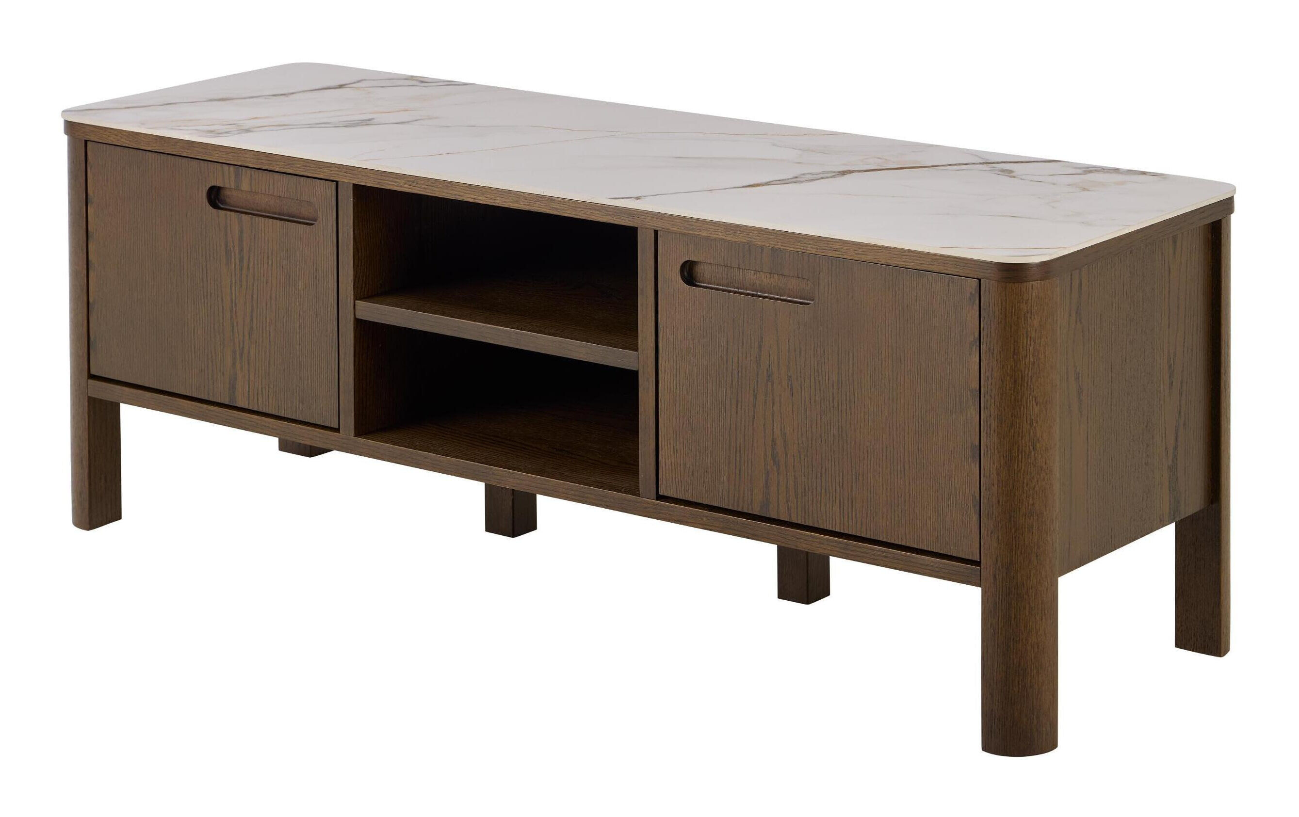 Bendt TV-meubel Jawana Marmerlook en eikenfineer, 120cm - Beige - 5713941392039