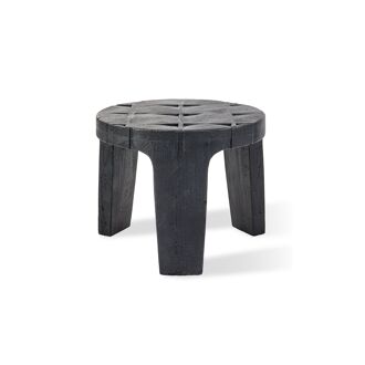 Jesper Home Ronde Bijzettafel Kartano Gebrand hout, 56cm - Zwart - 6096002057023