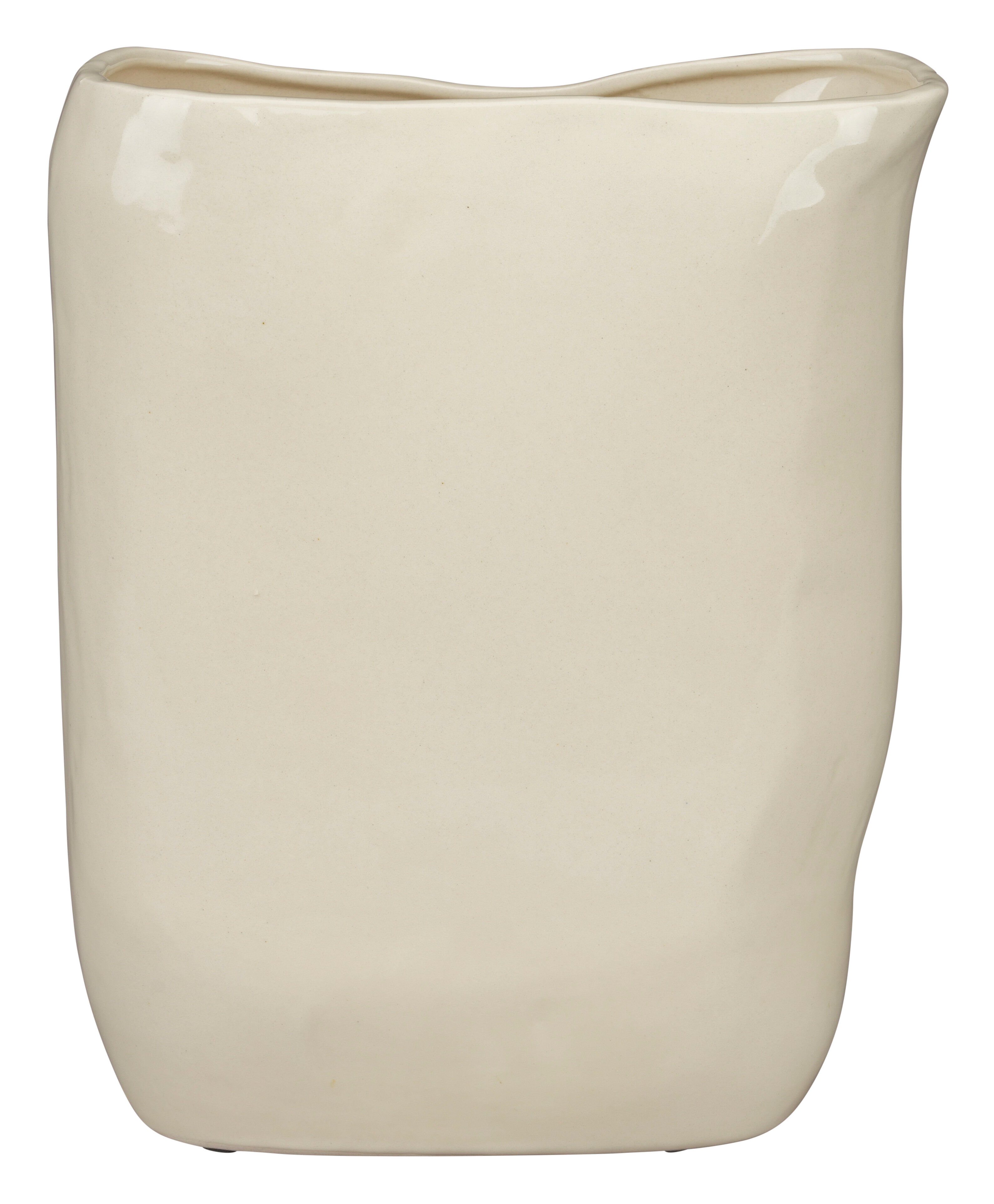 Dutchbone Vaas Edna 31cm - Beige - 8718548100572