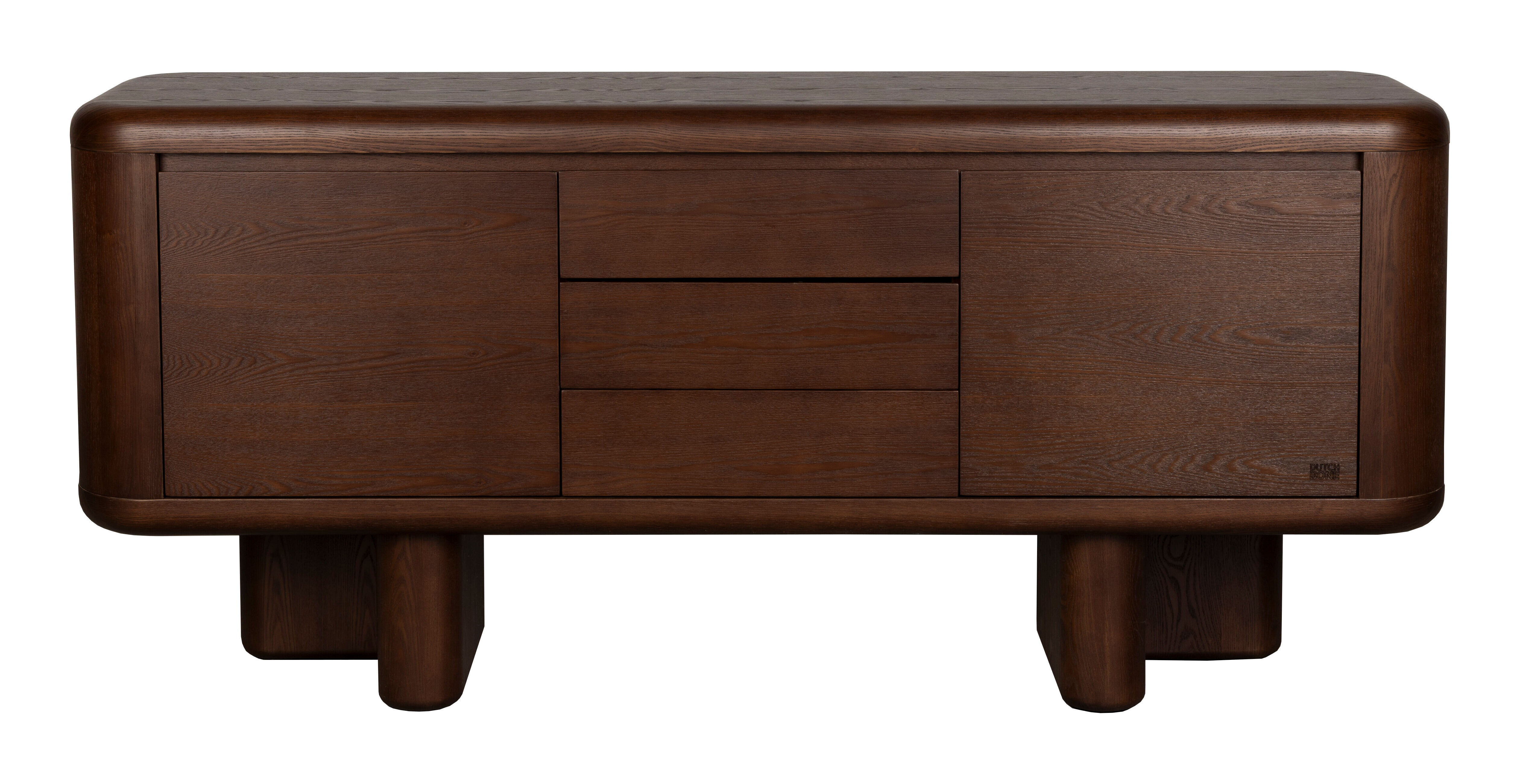 Dutchbone TV-meubel Herman Walnootlook, 160cm - Bruin - 8718548104709