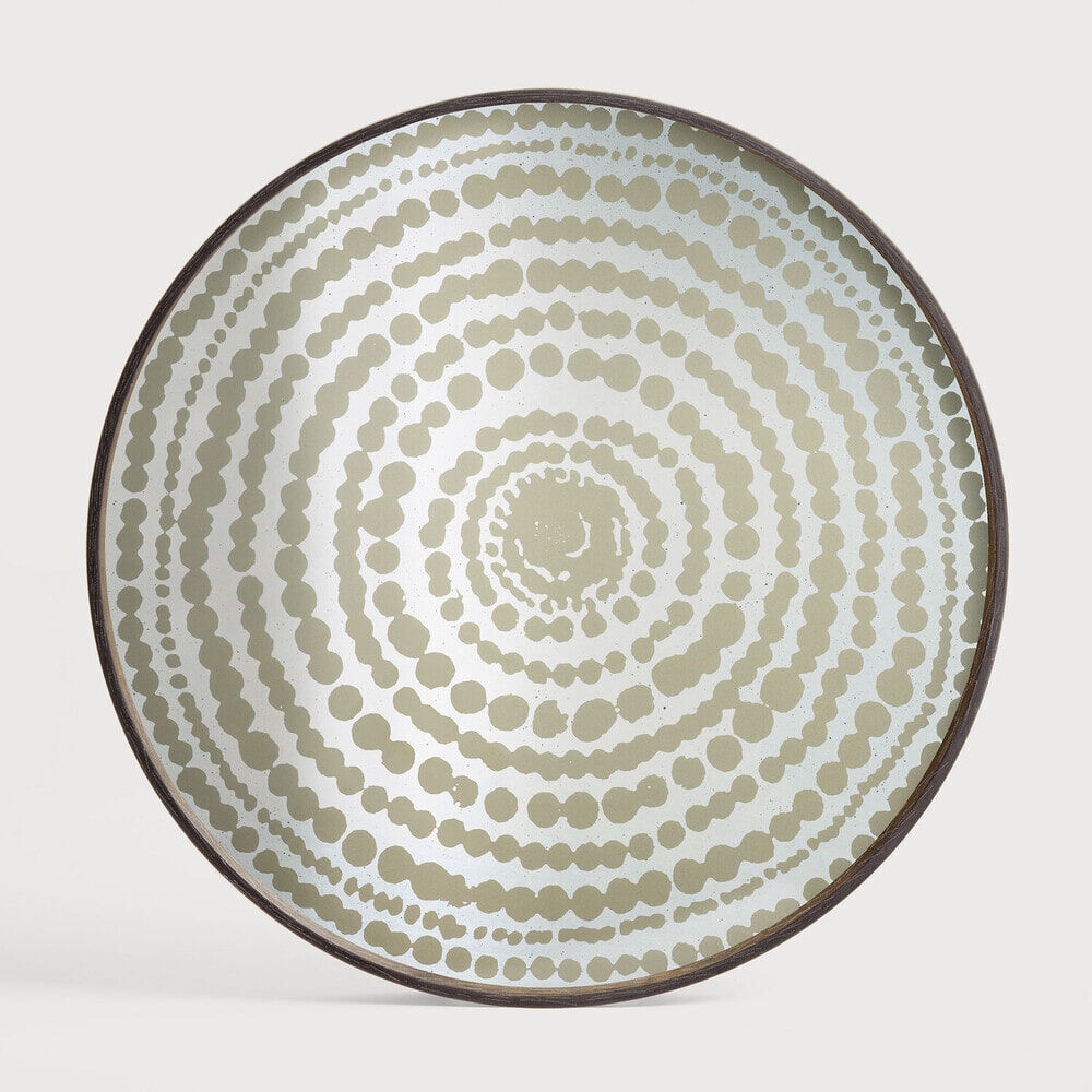 Ethnicraft Rond Dienblad Tribal Quest 61cm - Goud - 5404023601100