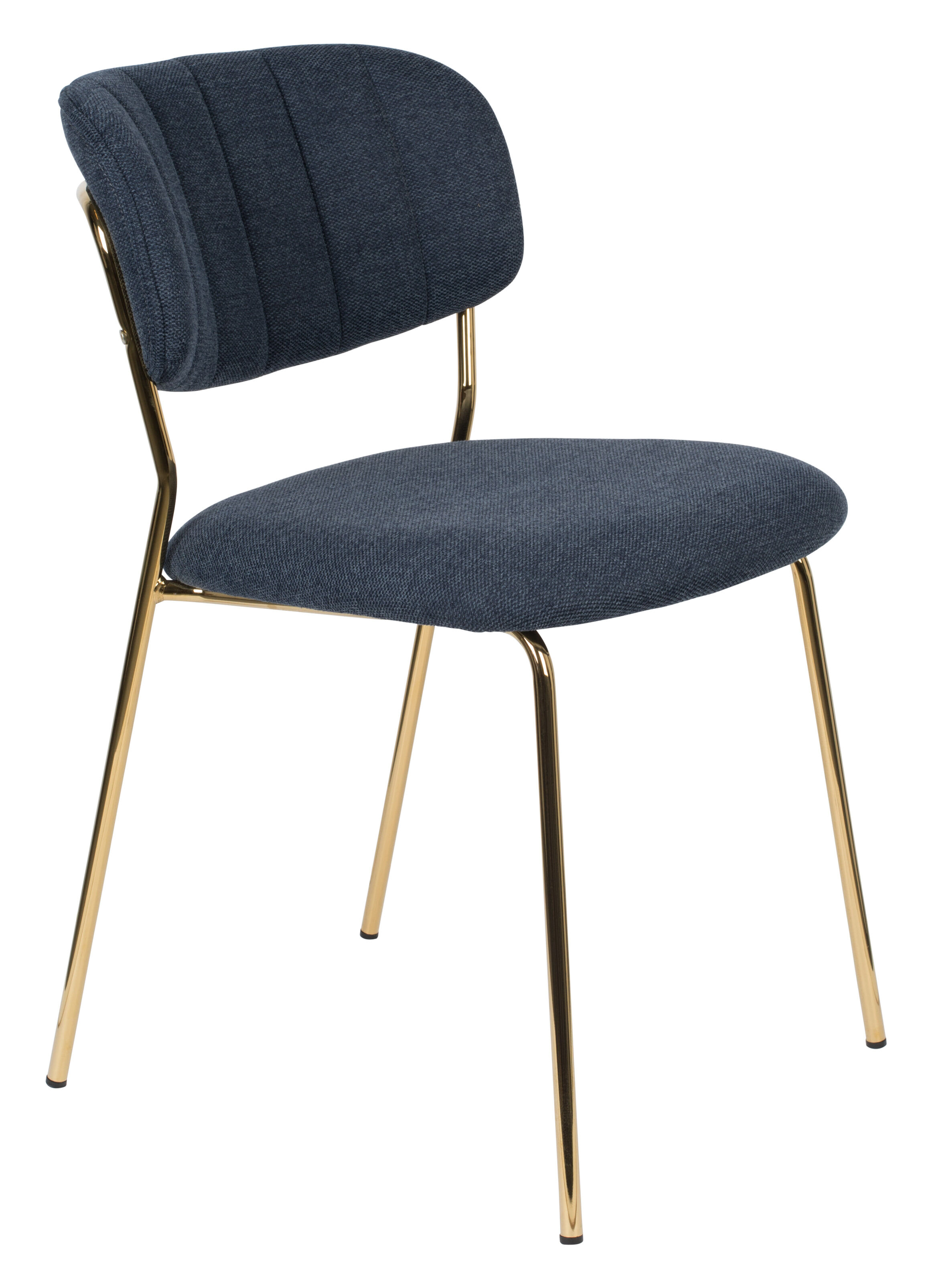 ZILT Eetkamerstoel Kolten - Goud/Donkerblauw - 9506867243433