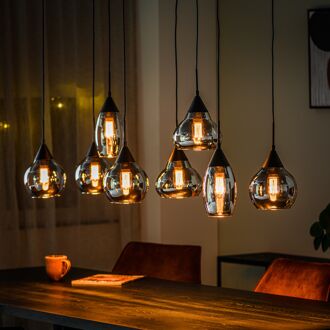 BASE Hanglamp Nino 8-lamps - Smoke - 9505243829681