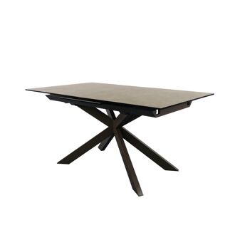 Kave Home Uitschuifbare Eettafel Atminda Keramiek, 160-210 x 90cm - Bruin - 8433840768151