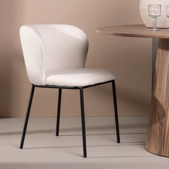 Nohr Eetkamerstoel Almetra Bouclé - Wit - 7340206996831