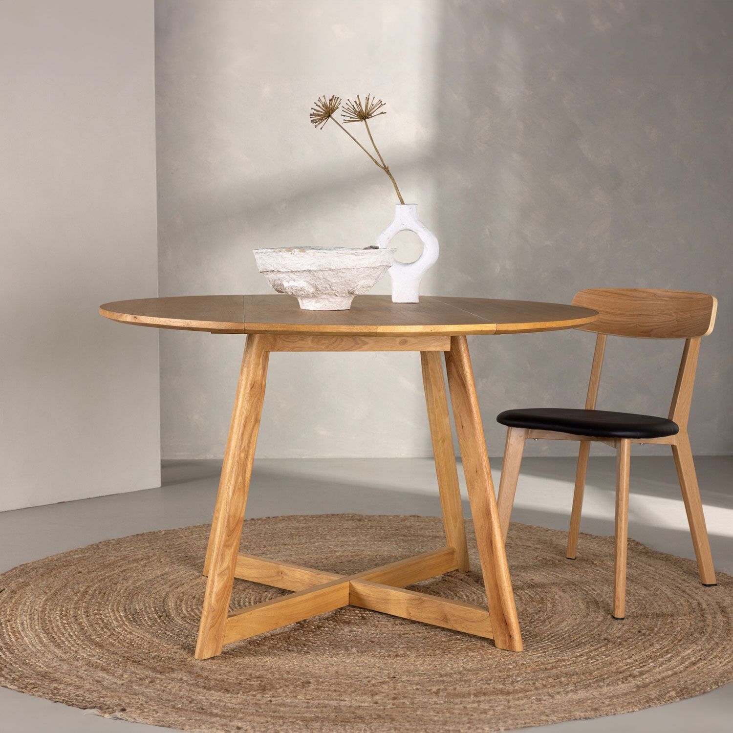 Nohr Ronde Inklapbare Eettafel Alece Rubberhout, 120cm - Bruin - 7340206978783