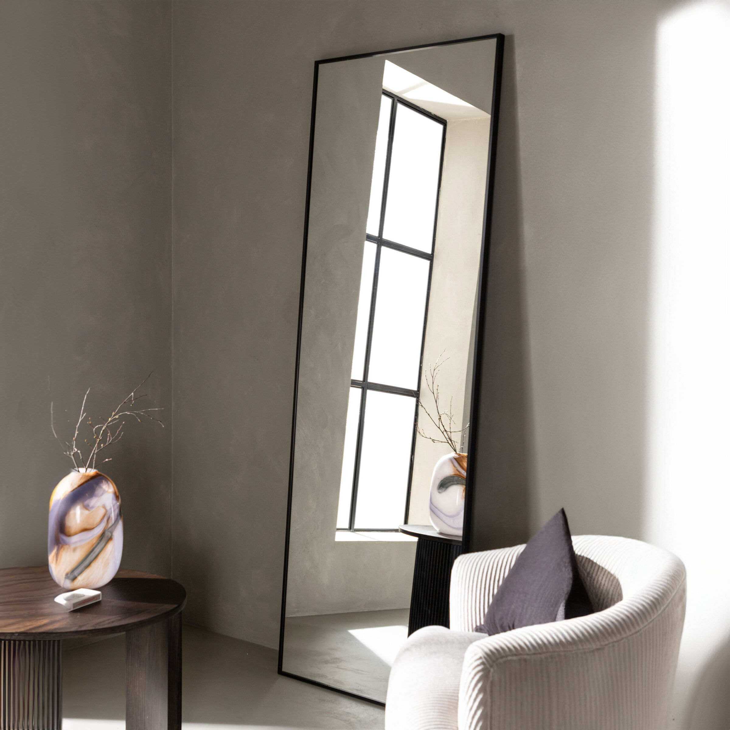 Nohr Spiegel Adell 193 x 67cm - zwart - Passpiegel - 7340206963352