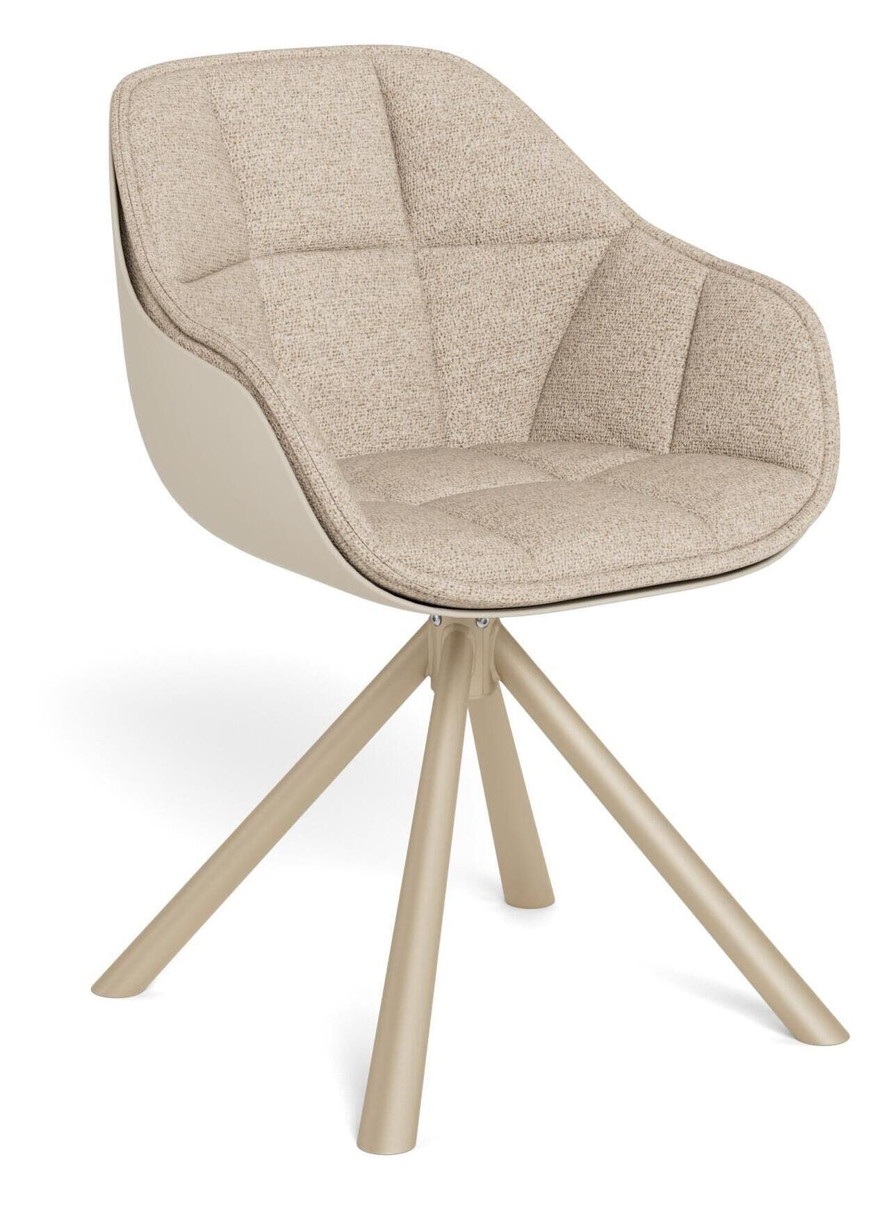 Bendt Draaibare Eetkamerstoel Tywan Bouclé - Beige - 5713941392060