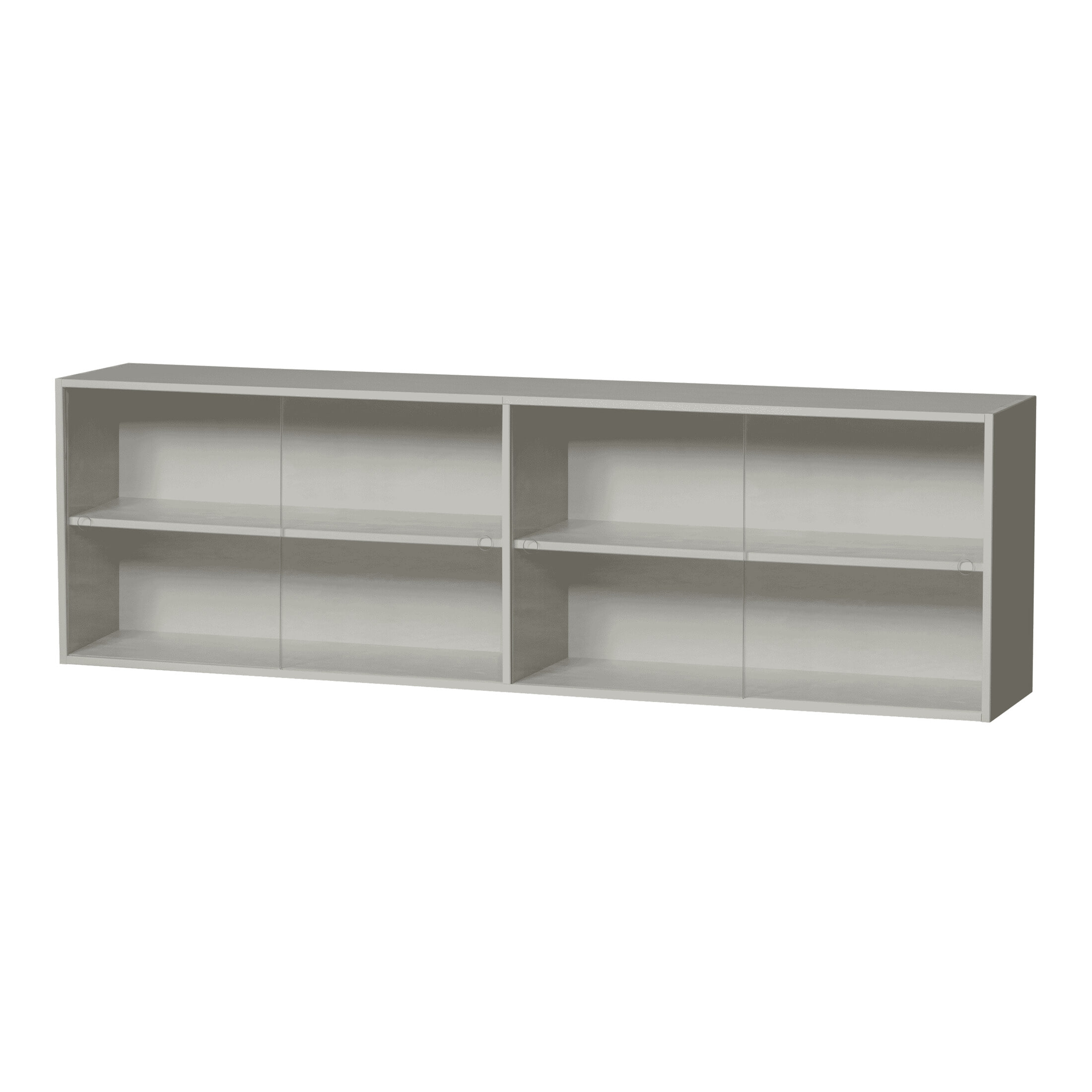 WOOOD Opzetkast Klink t.b.v. TV-meubel Klink, Grenen, 200cm - Grijs - 8714713193530