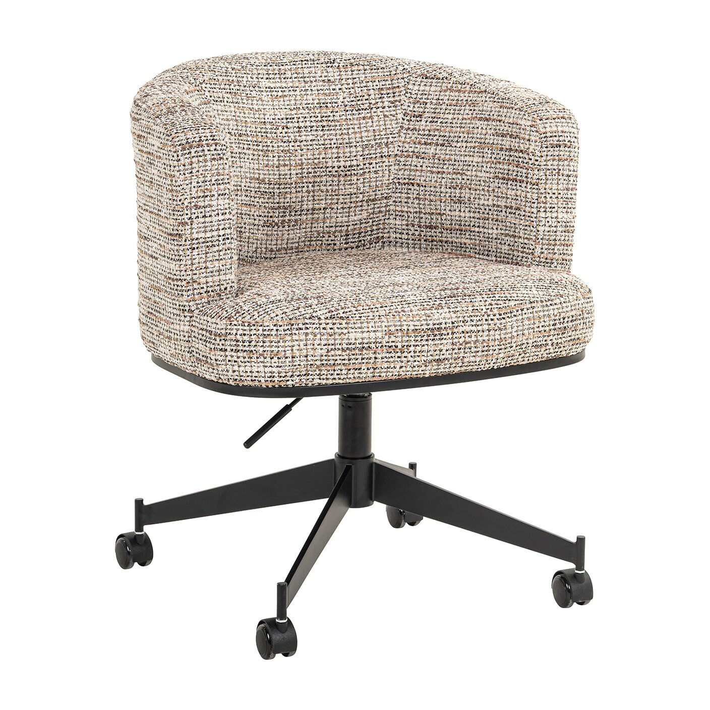 Richmond Draaibare Eetkamerstoel Rochenne Op wielen - Naturel - 8721009411933