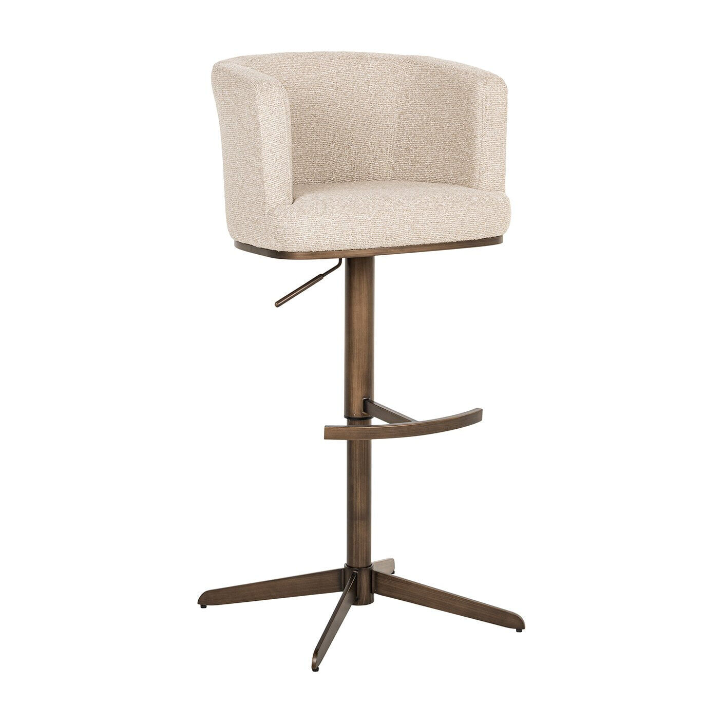 Richmond Barstoel Cheyenne Bouclé (zithoogte 67cm) - Biscuit Beach - 8721009414187