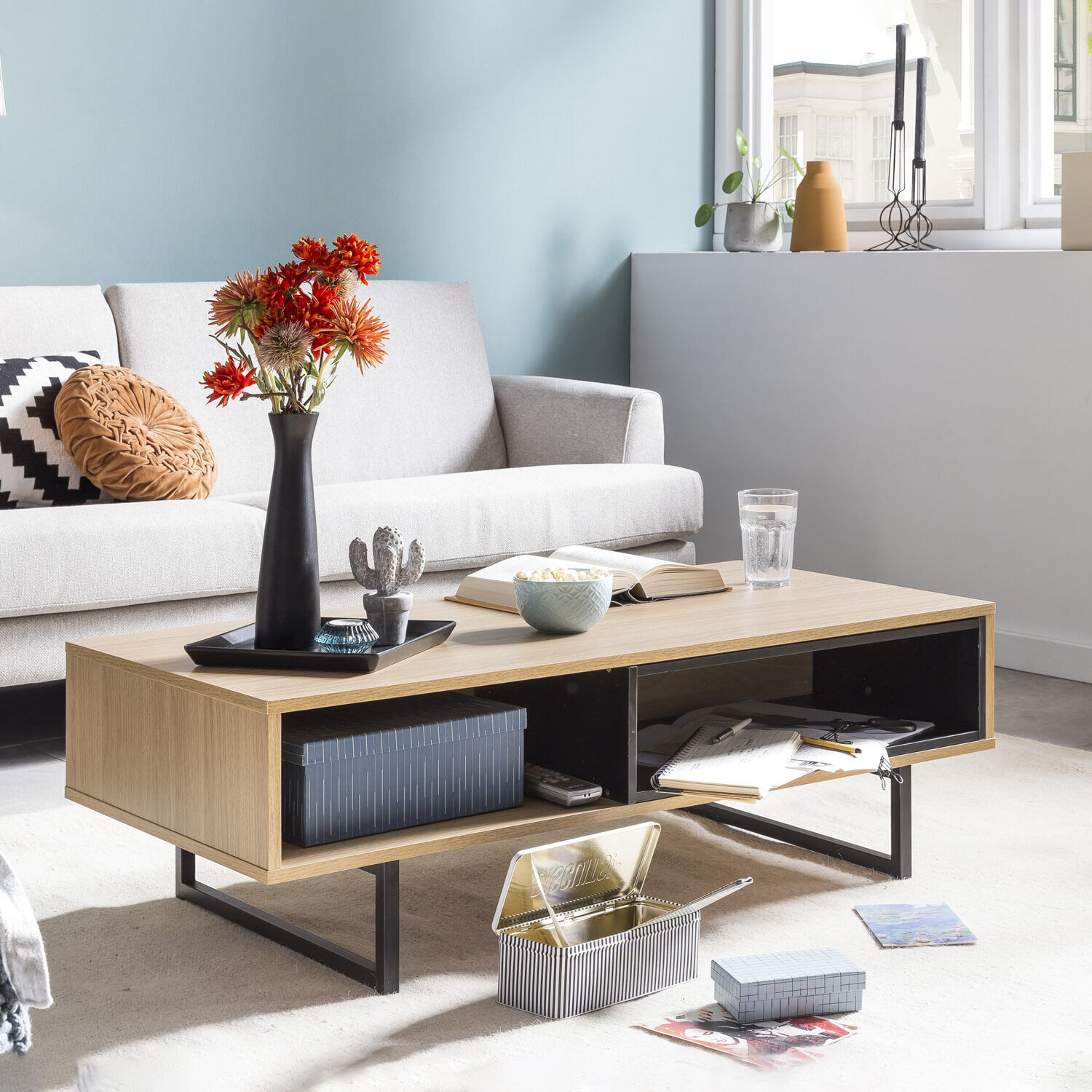 Artistiq Salontafel Jutta Eikenlook, 110 x 55cm - Bruin - 4062444020668