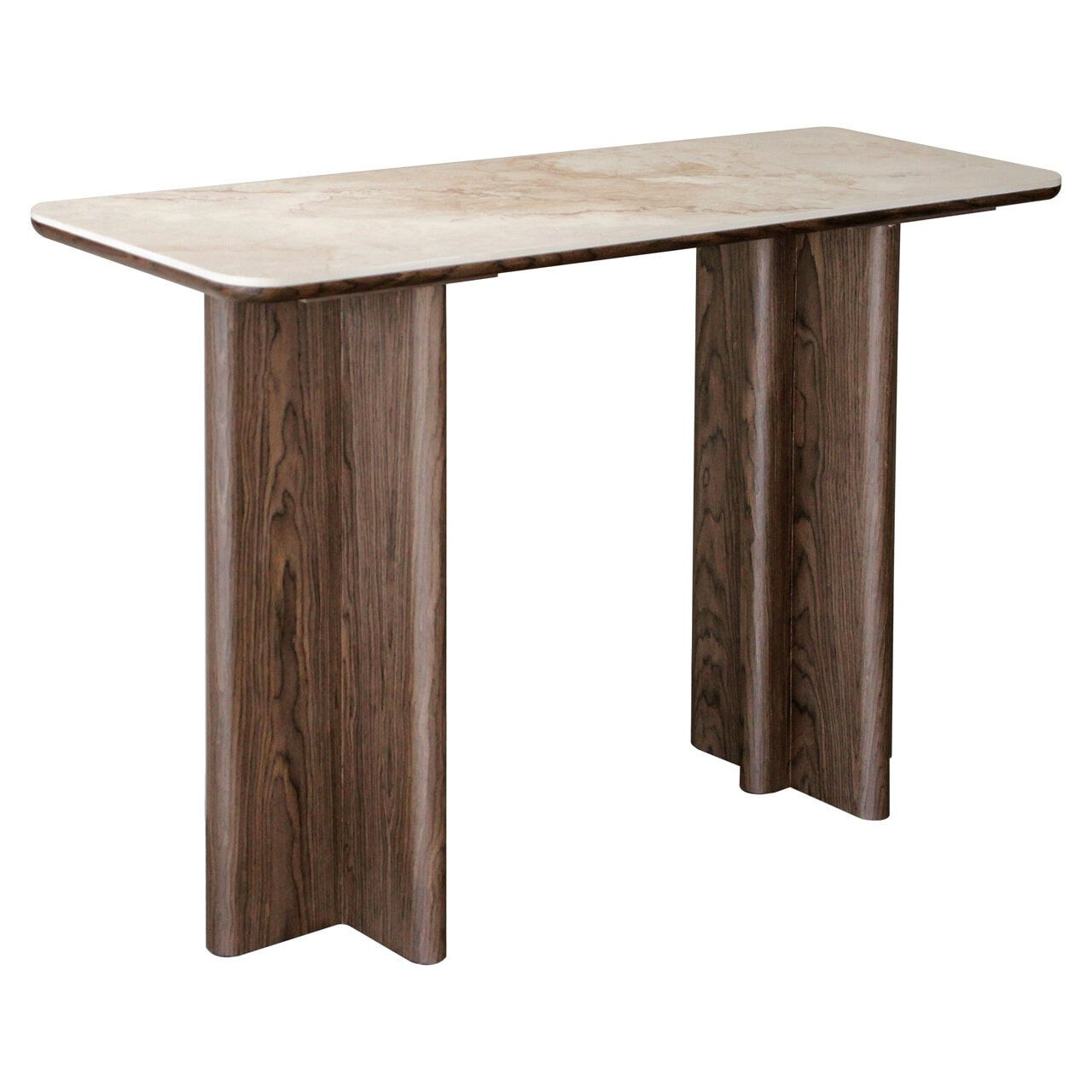 Richmond Sidetable Colson Keramiek en hout, 120cm - Bruin - 8721009423103