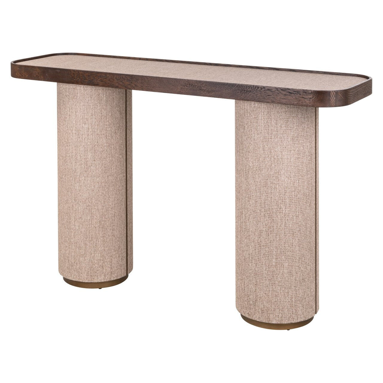 Richmond Sidetable Willox Linnen en eiken, 140cm - Bruin - 8721009424018