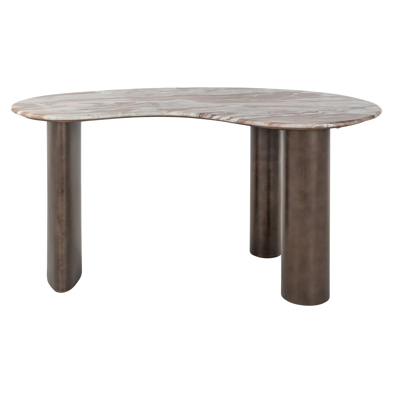 Richmond Organisch Bureau Brando Marmer en MDF, 160 x 80cm - Bruin - 8721009424414