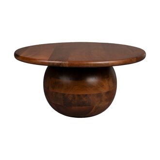 Dutchbone Ronde Salontafel Oblivian Mangohout, 70cm - Bruin - 8718548084056