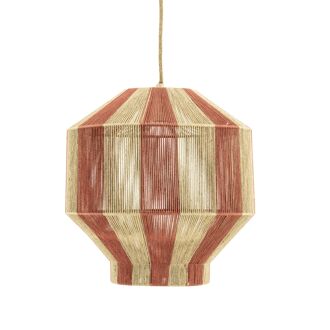 By-Boo Hanglamp Cirque Jute, 41cm - Naturel/Rood - 8720874590446