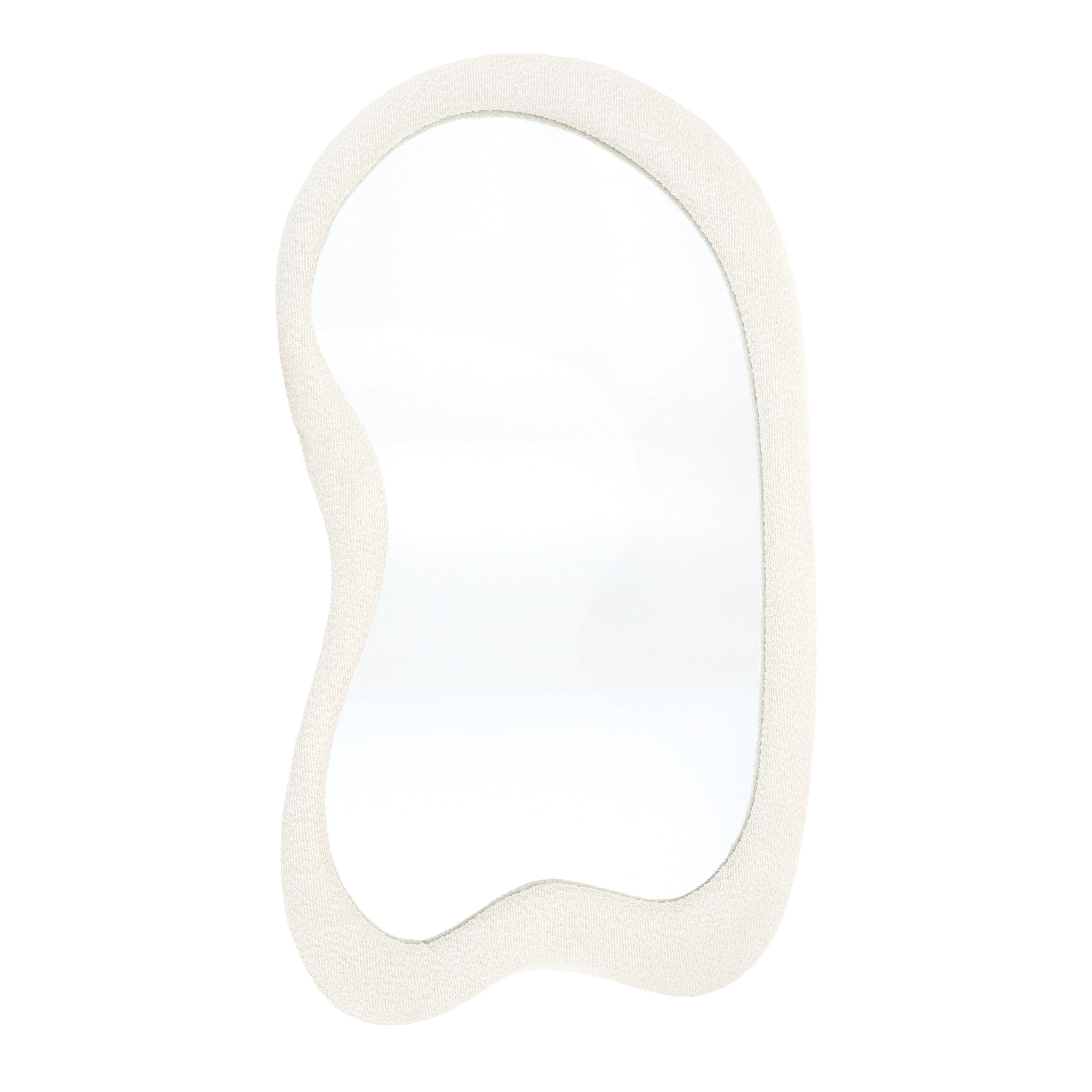 By-Boo Organische Spiegel Evol Bouclé, 100 x 58cm - Beige - 8720874592945