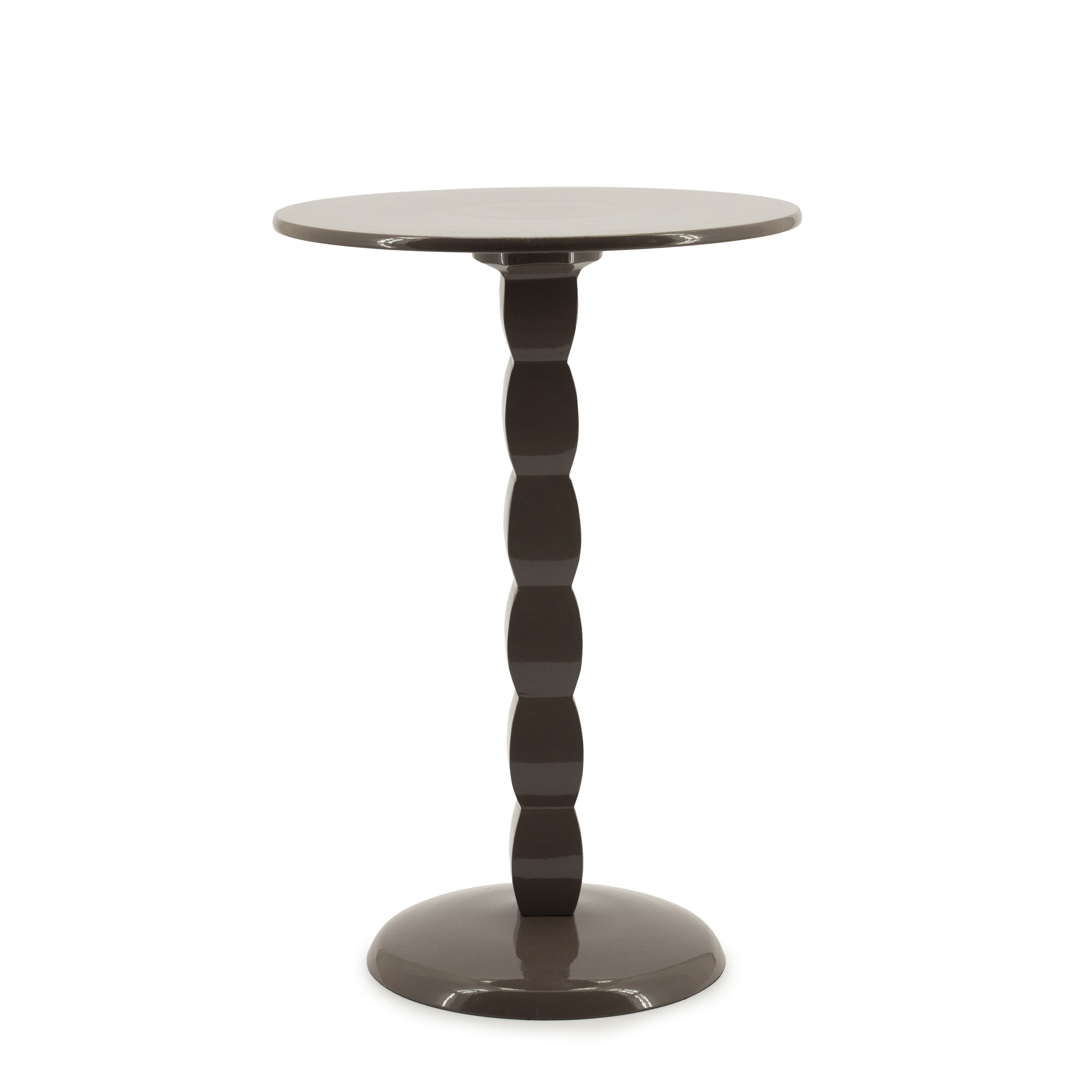 By-Boo Ronde Bijzettafel Prinz 37cm - Donker Taupe - 8720874593645