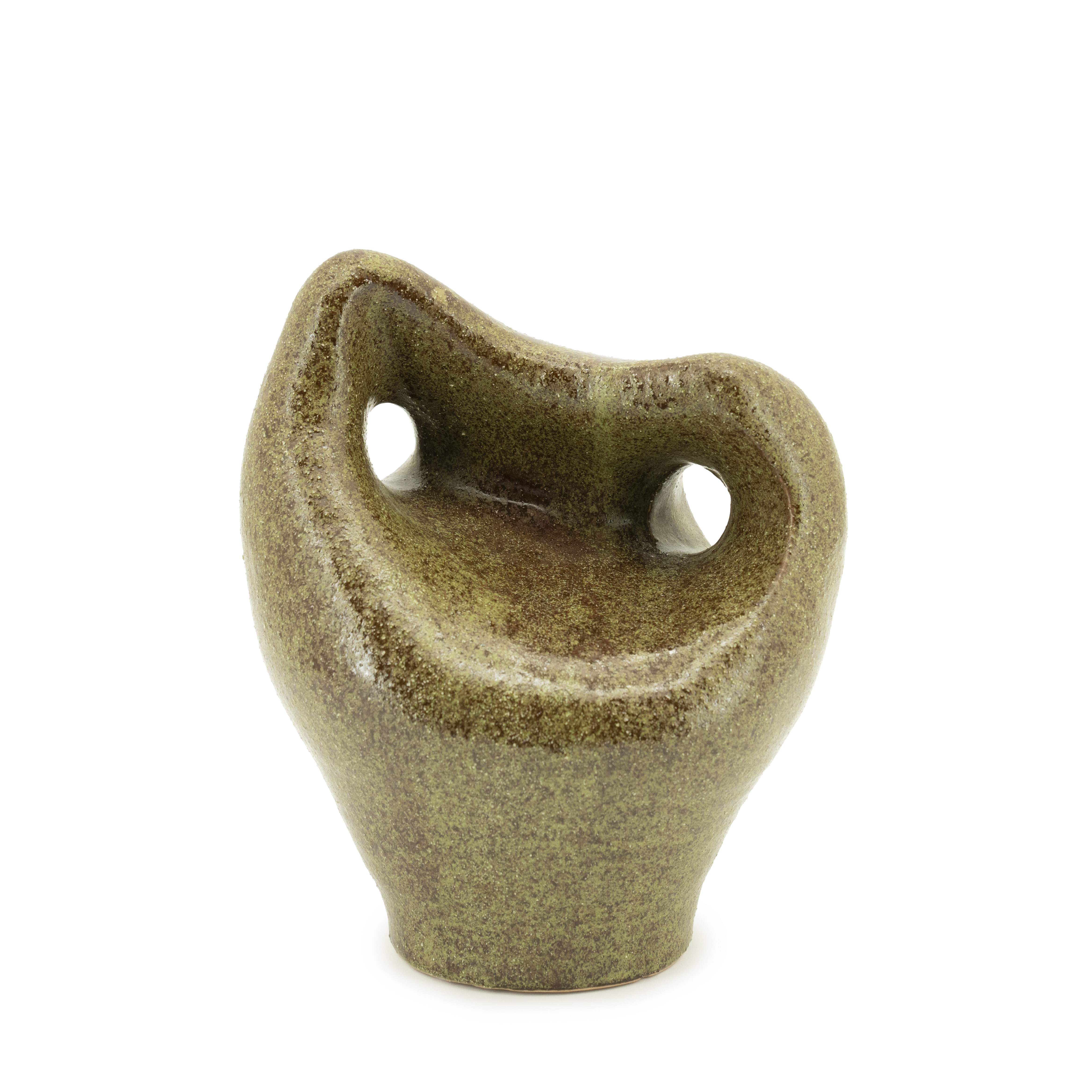 By-Boo Ornament Mendi Aardewerk, 27cm hoog - Groen - 8720874595434