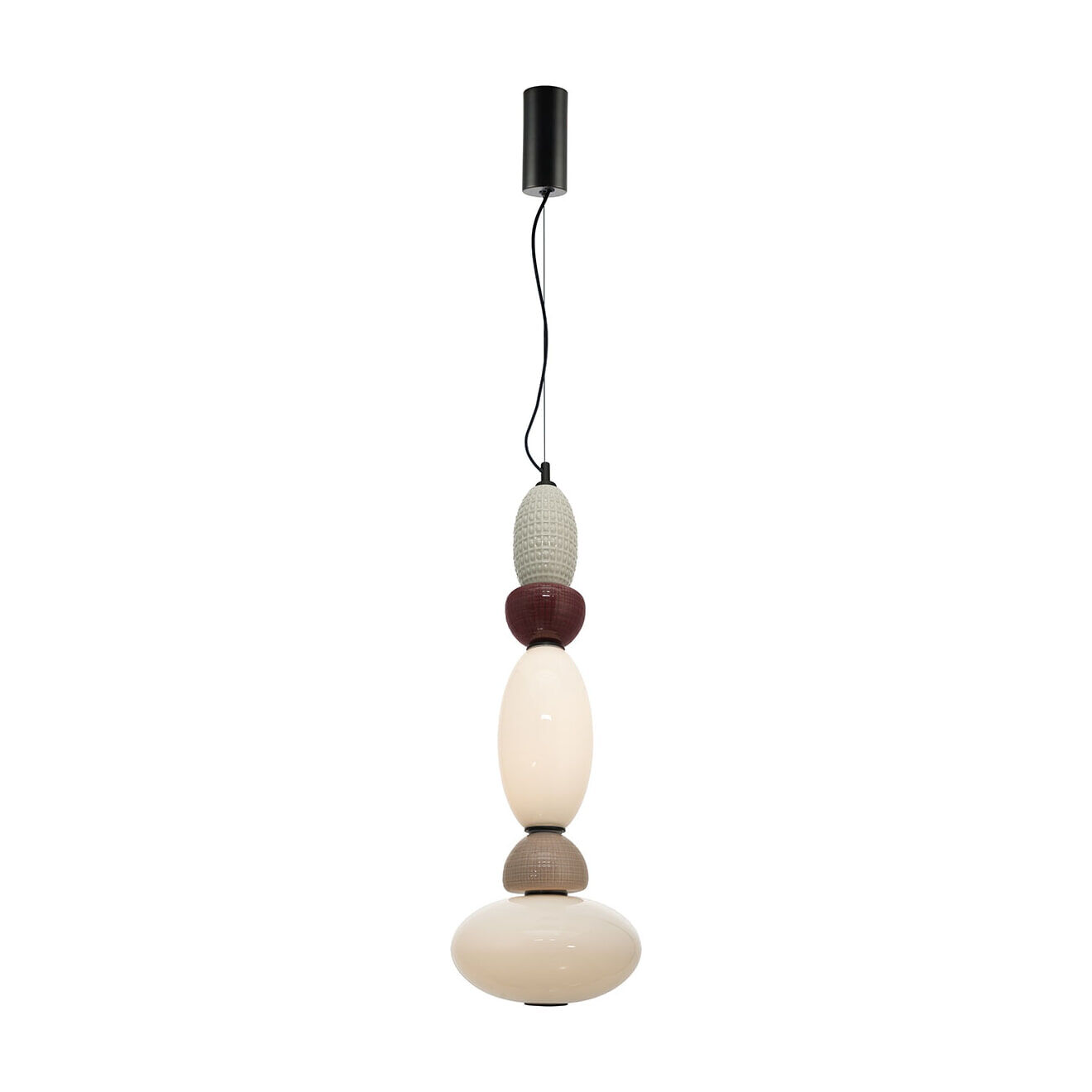 By-Boo Hanglamp Garca Verticaal, Keramiek en glas - Veelkleurig - 8720874595694
