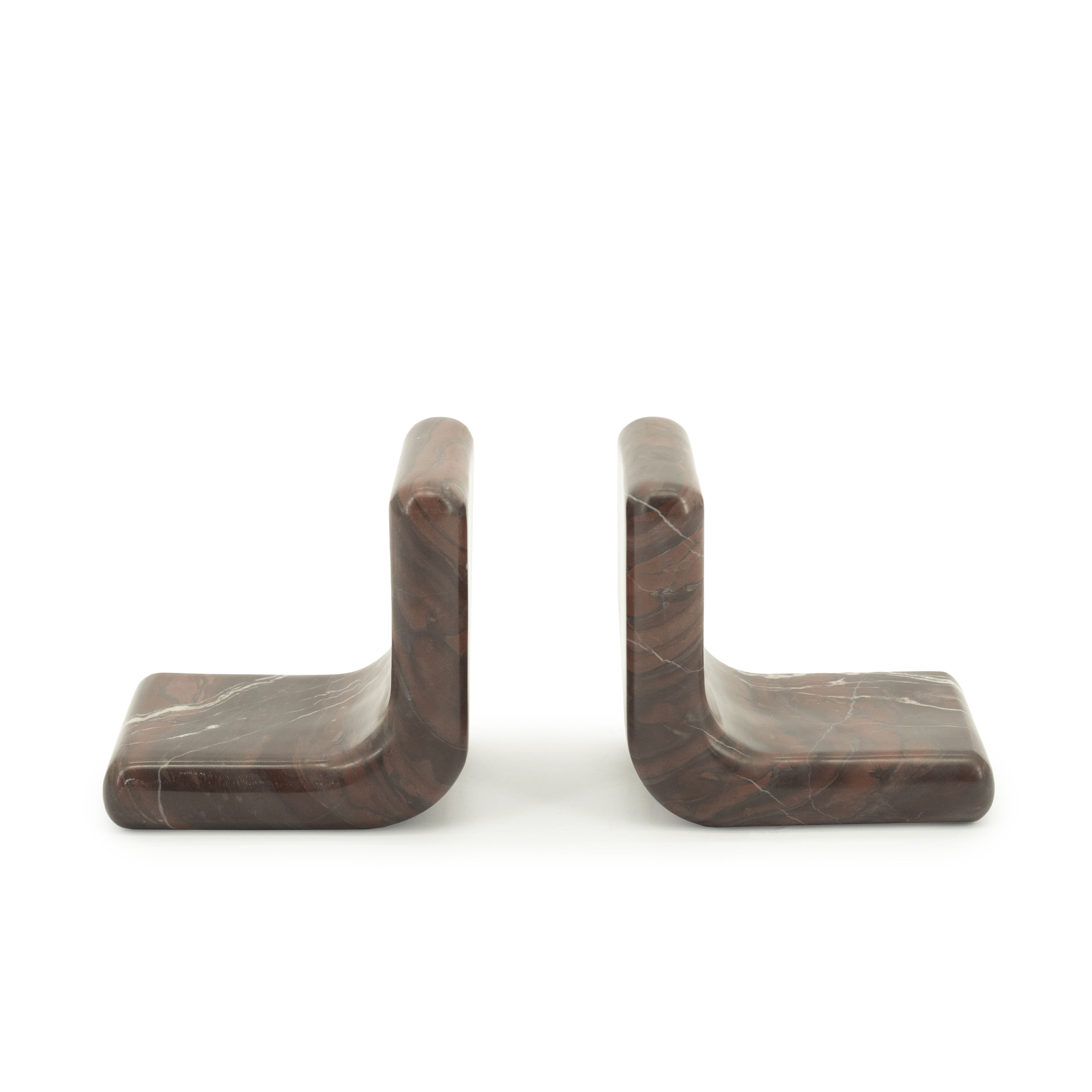 By-Boo Boekenstandaard Rosso Marmer - Rood - 8721274901276