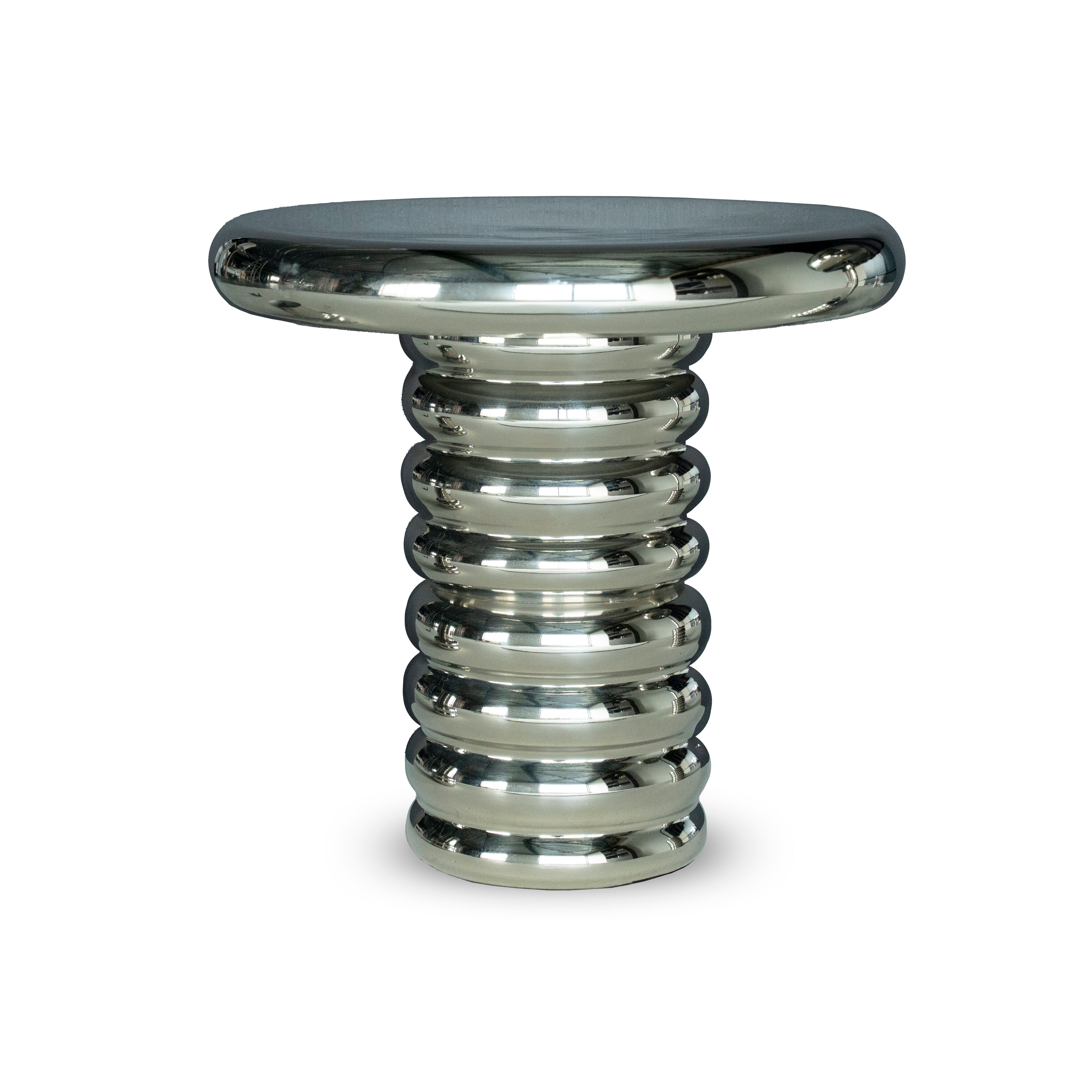 By-Boo Ronde Bijzettafel Chromeo 41cm - 8721274902082