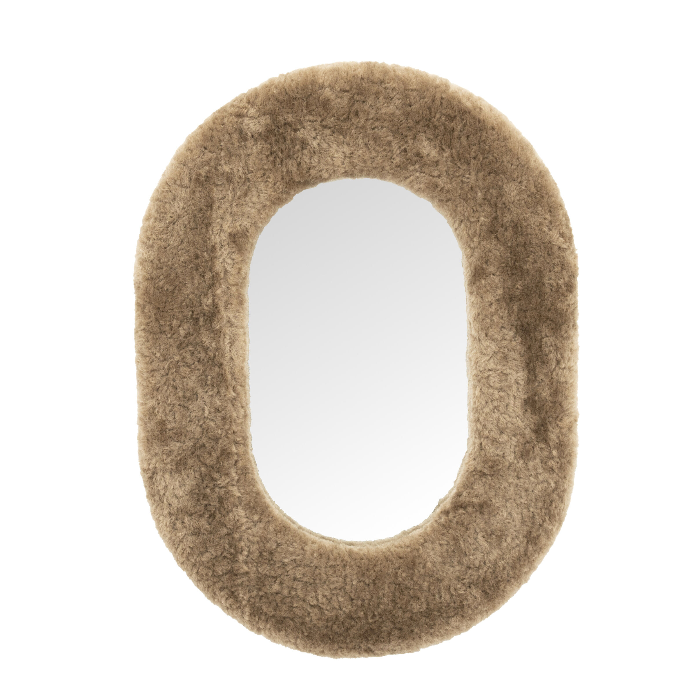 By-Boo Ovale Spiegel Kiss 66 x 49cm - Bruin - Ovaal - 8721274902594