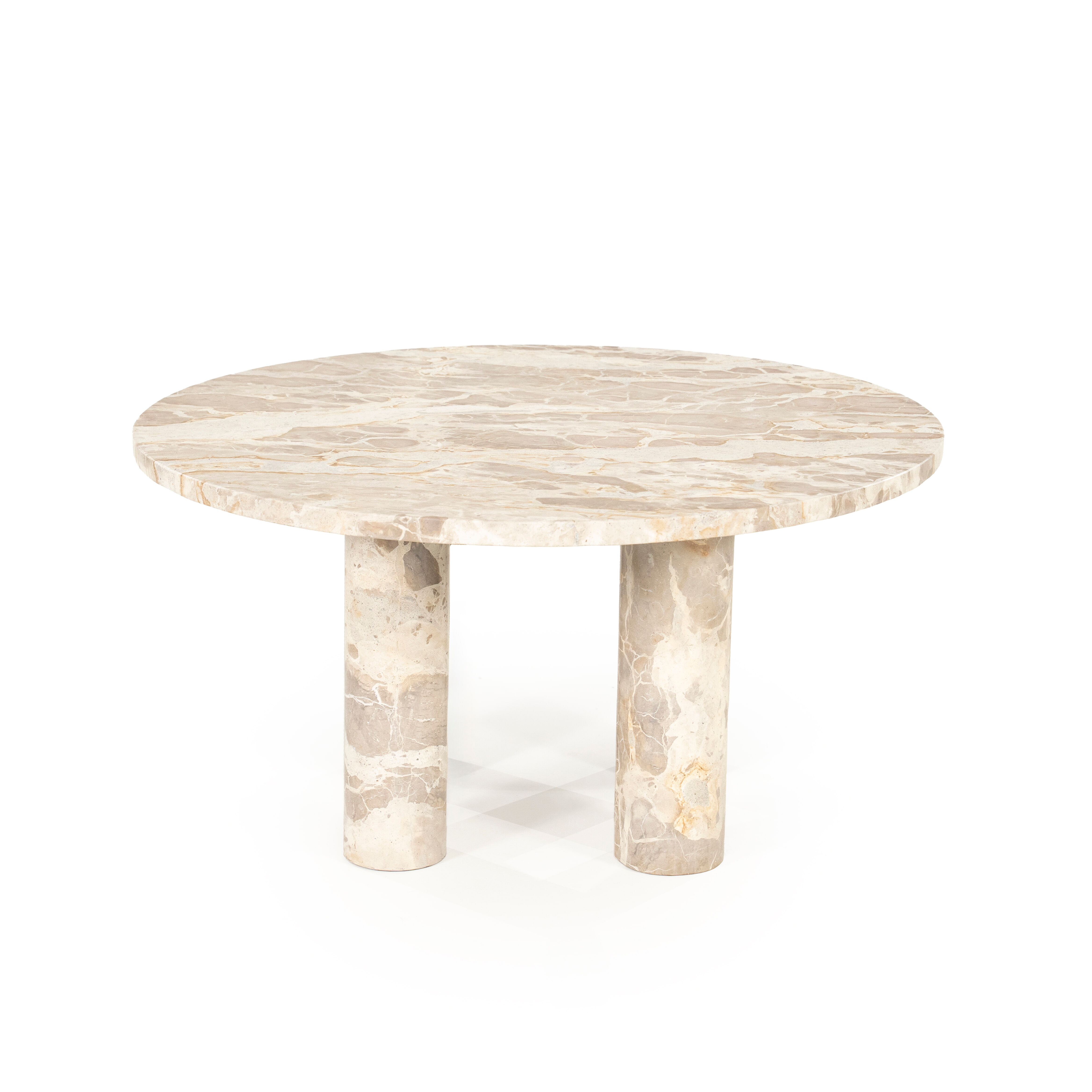 By-Boo Ronde Salontafel Marmo Marmer, 70cm - Beige - 8721274904123