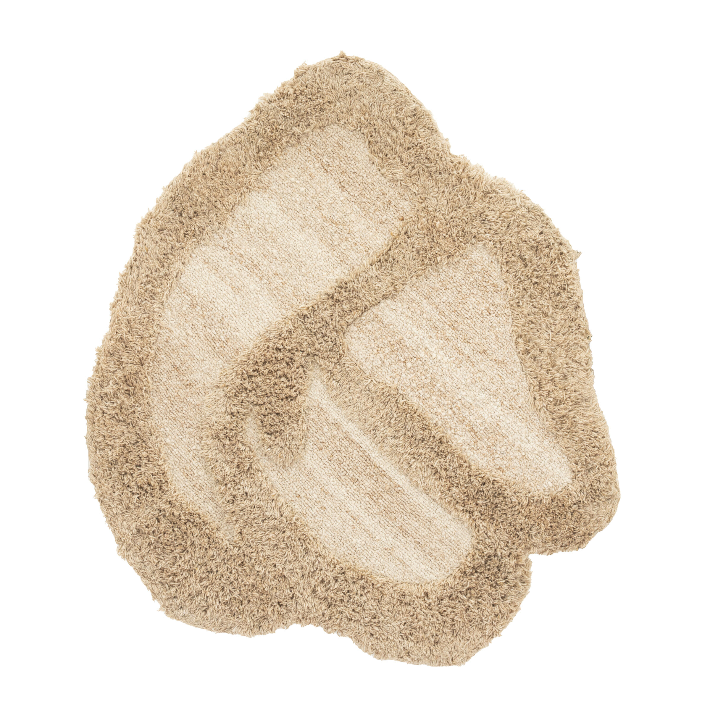 By-Boo Organisch Wandkleed Kabe 120 x 120cm - Bruin - 8721274905304