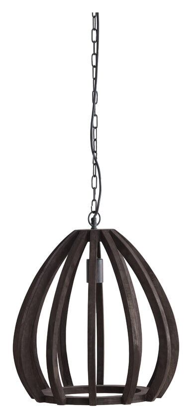 Light & Living Hanglamp Barsia Mangohout, 40cm - Donkerbruin - 8717807701031