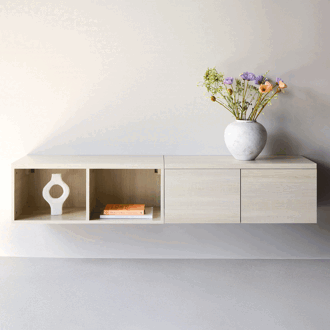 Nohr Hangend TV-meubel Electa 180cm - Whitewash - 7340220846426