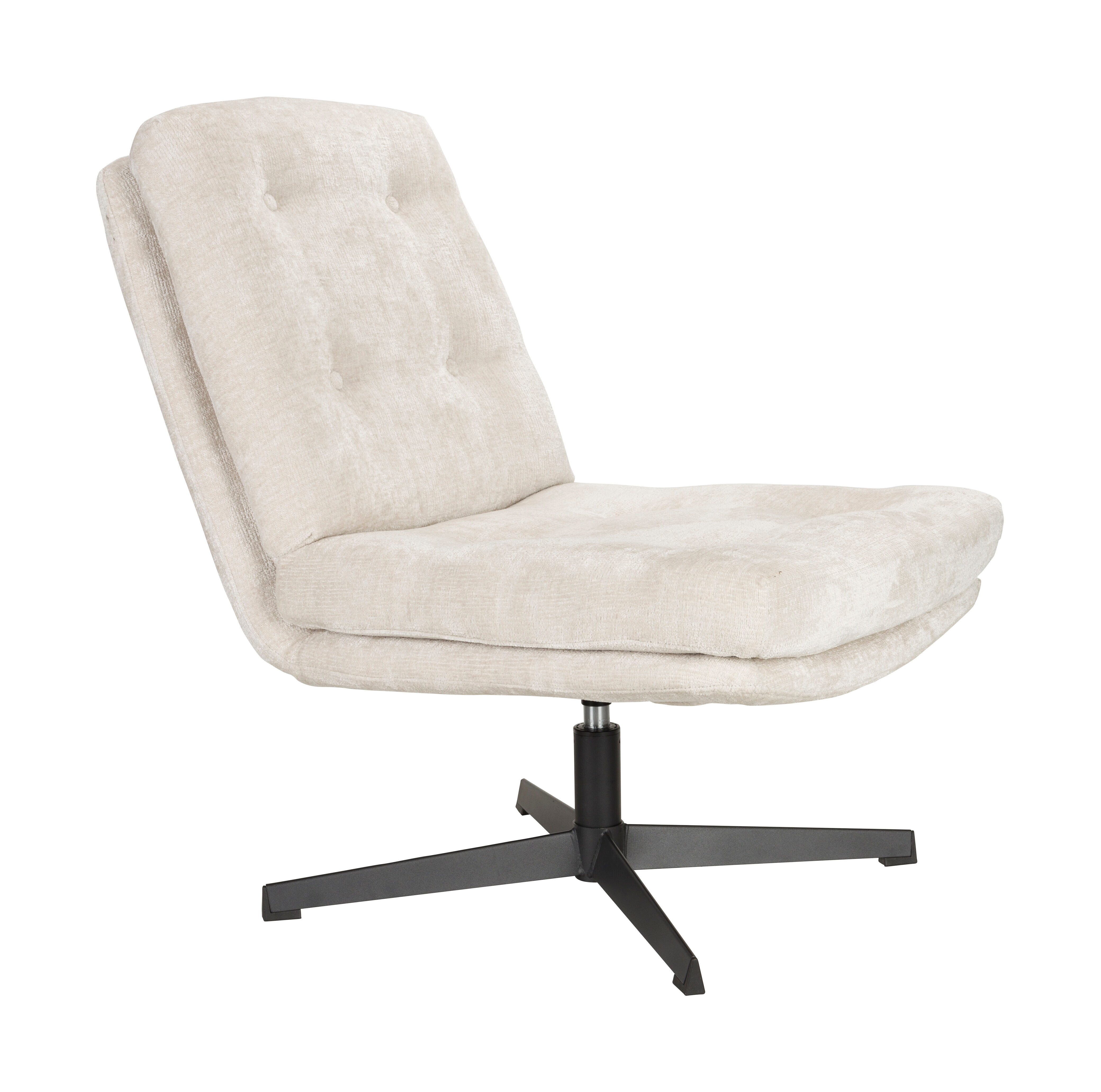 ZILT Draaifauteuil Kawana Chenille - Off White - 9509632215314