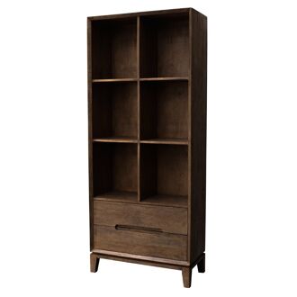 Livingfurn Boekenkast Cortez Mangohout, 200 x 83 cm - Bruin - 7439613580587