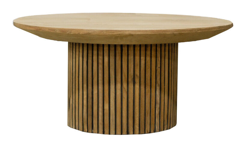 Livingfurn Ronde Salontafel Lausanne Teakhout, 80cm - Bruin - 7439613577549