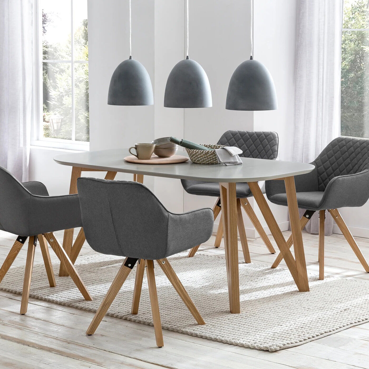 Artistiq Ovale Eettafel Ravi 180 x 90cm - Grijs - Ovaal - 4251744800838