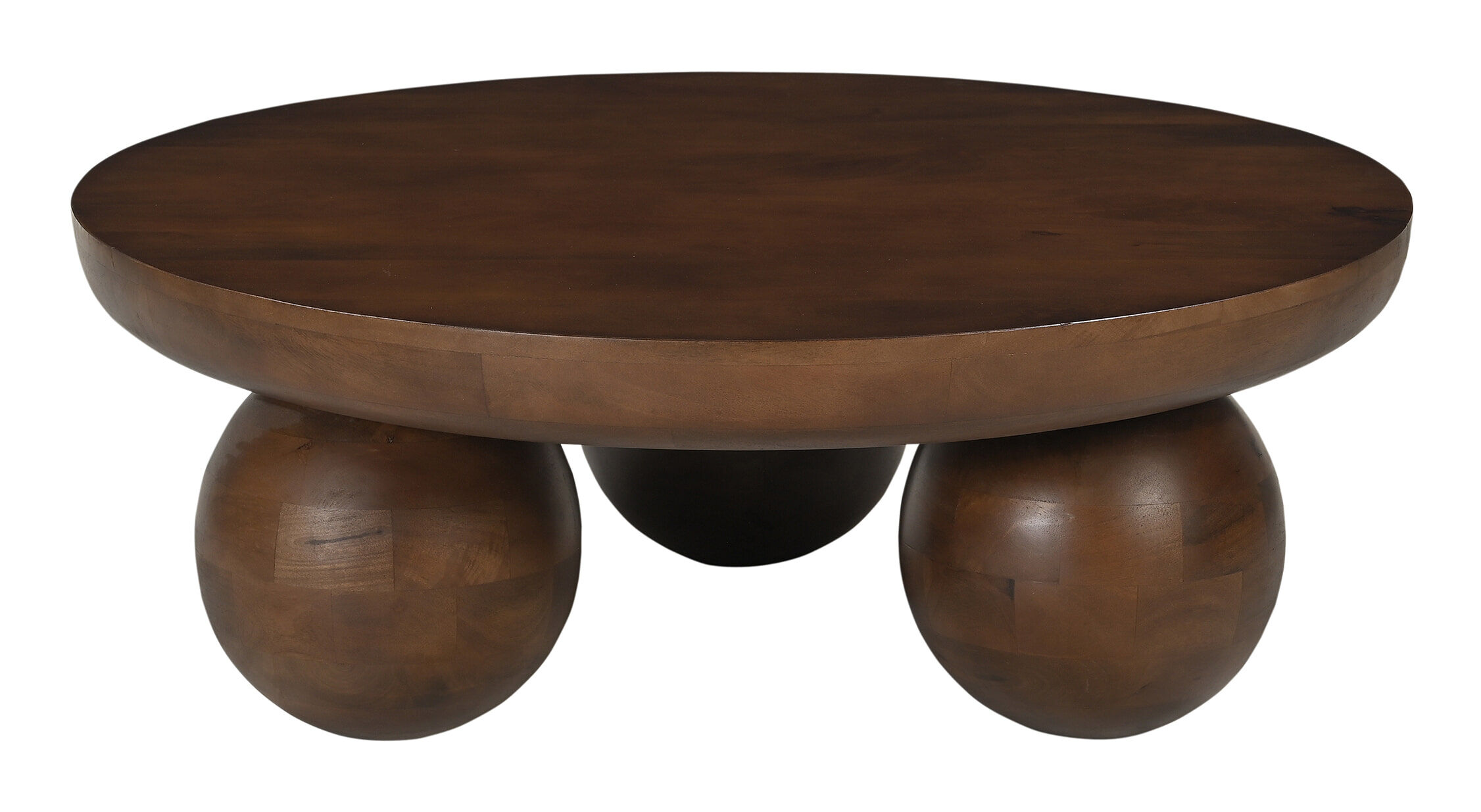 Artistiq Ronde Salontafel Ambur Mangohout, 90cm - Bruin - 4055195146480