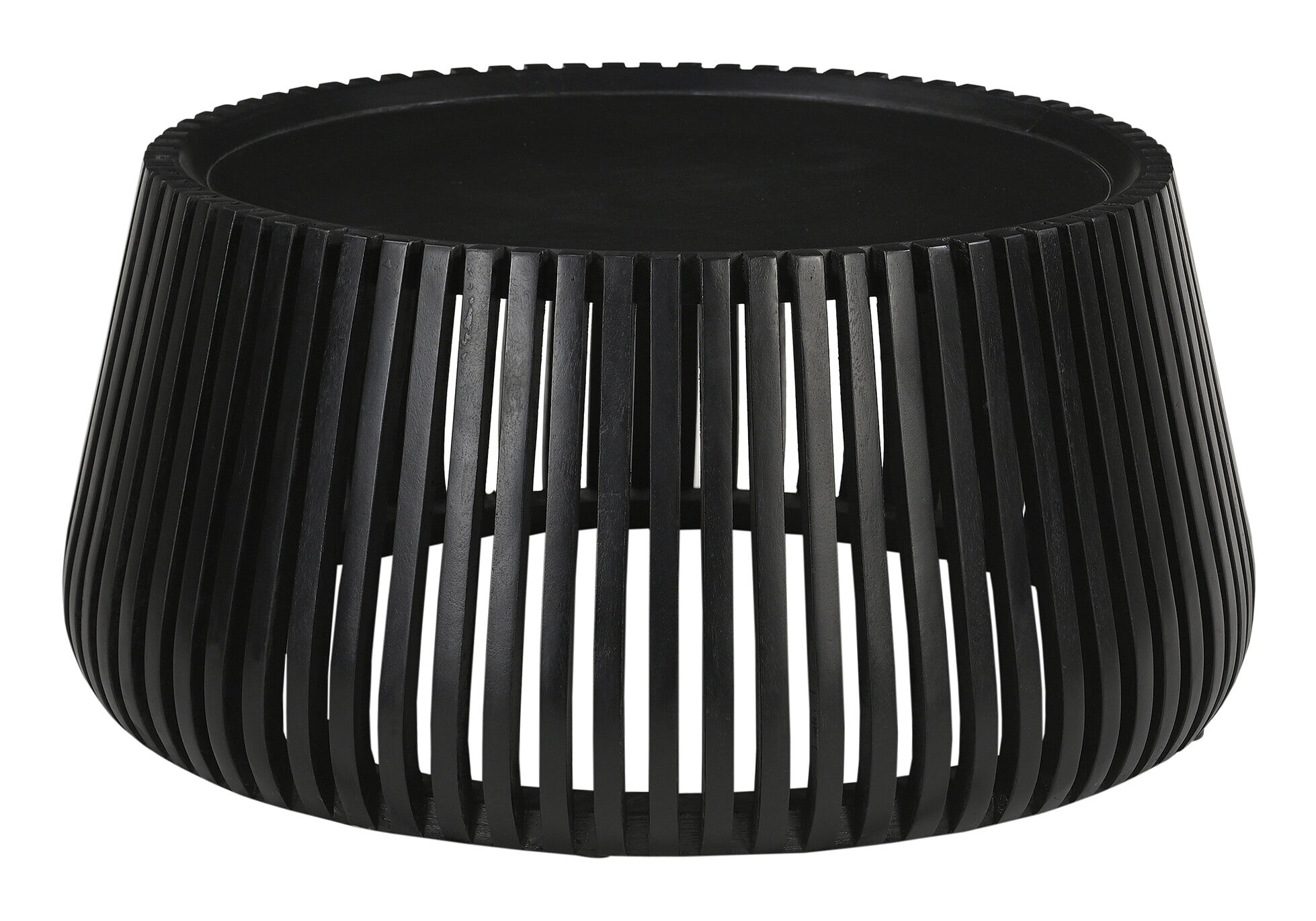 Artistiq Ronde Salontafel Eriverto Mangohout, 80cm - Zwart - 4055195147142