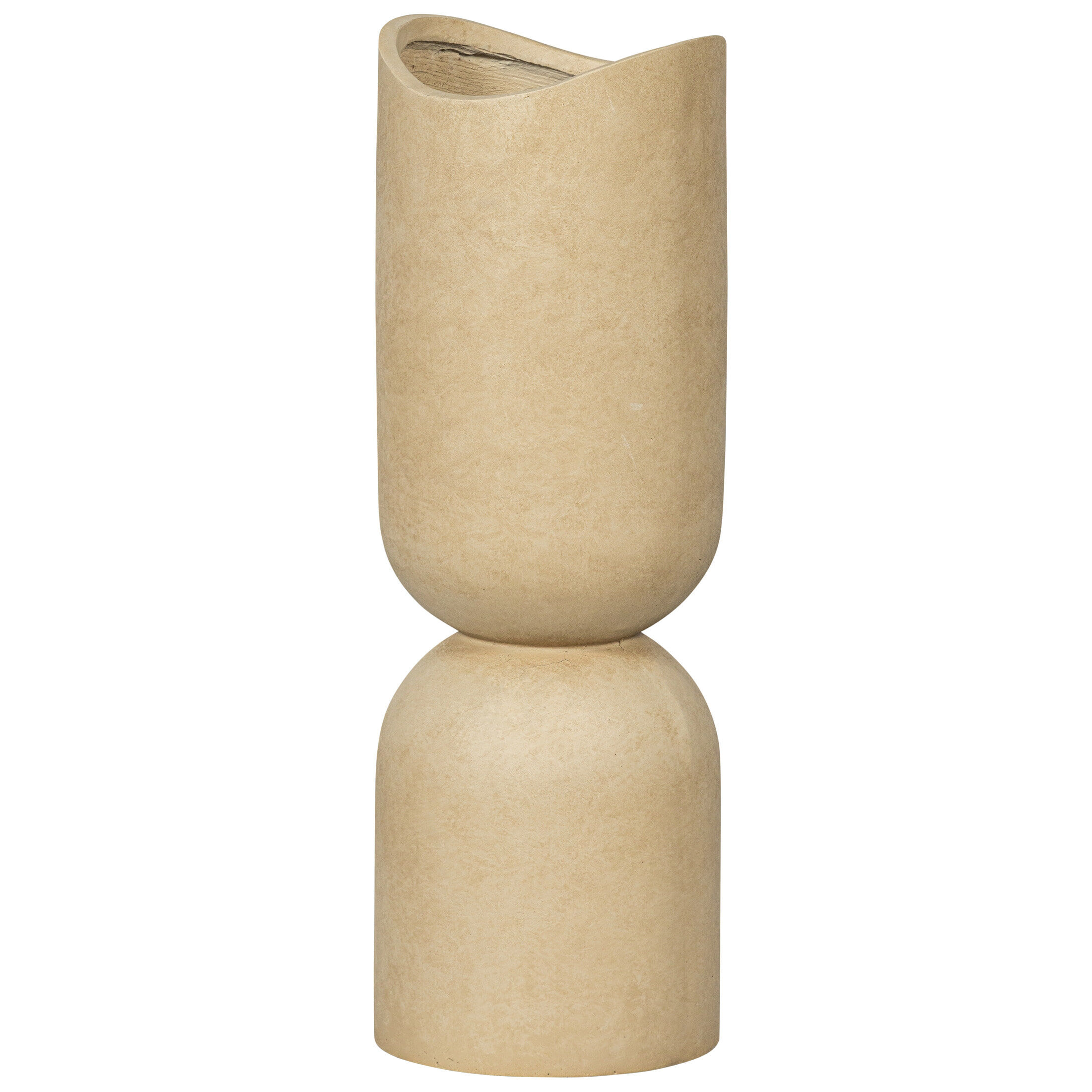 WOOOD Vaas Mosi Fiber Clay, 75cm - Beige - Exclusive - 8714713210077