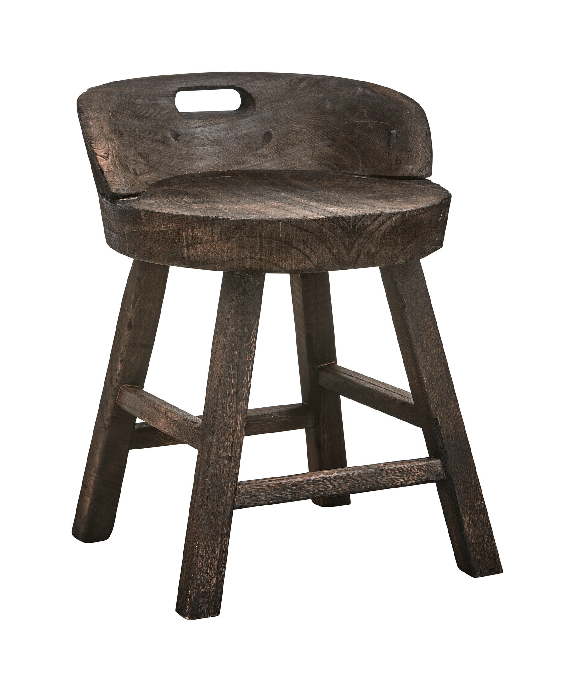 WOOOD Kruk Rosalie Paulowniahout - Donkerbruin - Exclusive - 8714713198177